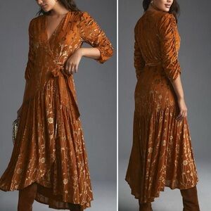 Anthropologie Hutch Velvet Wrap Dress 3x